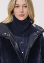Eclipse Detachable Collar midnight blue wool Night TARA JARMON US