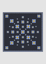 Edme scarf midnight blue silk Night TARA JARMON US