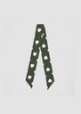 Edith scarf English green silk Vert anglais TARA JARMON US