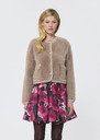 Gatsby Vest beige brushed knit Taupe color TARA JARMON US