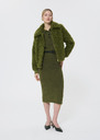 Janna skirt green brushed alpaca Green TARA JARMON US