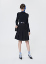 Jeanne skirt midnight blue in cold wool Night TARA JARMON US