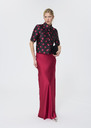 Jesta skirt red satin Garnet TARA JARMON US