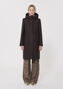 Manoela Coat brown woolen cloth Chocolate TARA JARMON US