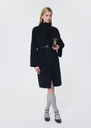 Mocca Coat midnight blue double-faced wool Night TARA JARMON US