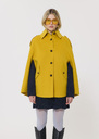Majorelle cloak lemon yellow double-sided wool Lemon yellow TARA JARMON US