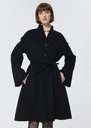 Mira Coat black double-sided wool Black TARA JARMON US