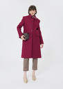 Manola Coat red woolen cloth Garnet TARA JARMON US