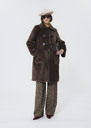 Maurizio Coat brown faux fur Chocolate TARA JARMON US