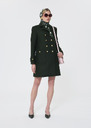 Manon Coat green woolen cloth Vert anglais TARA JARMON US