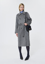 Martino Coat heather grey double-faced wool Gray grey TARA JARMON US