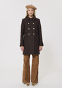 Marceau coat brown woolen cloth Chocolate TARA JARMON US