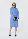 Marguerite Coat sky blue woolen cloth Horizon TARA JARMON US