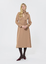Rosalie Dress beige crepe Nut brown TARA JARMON US