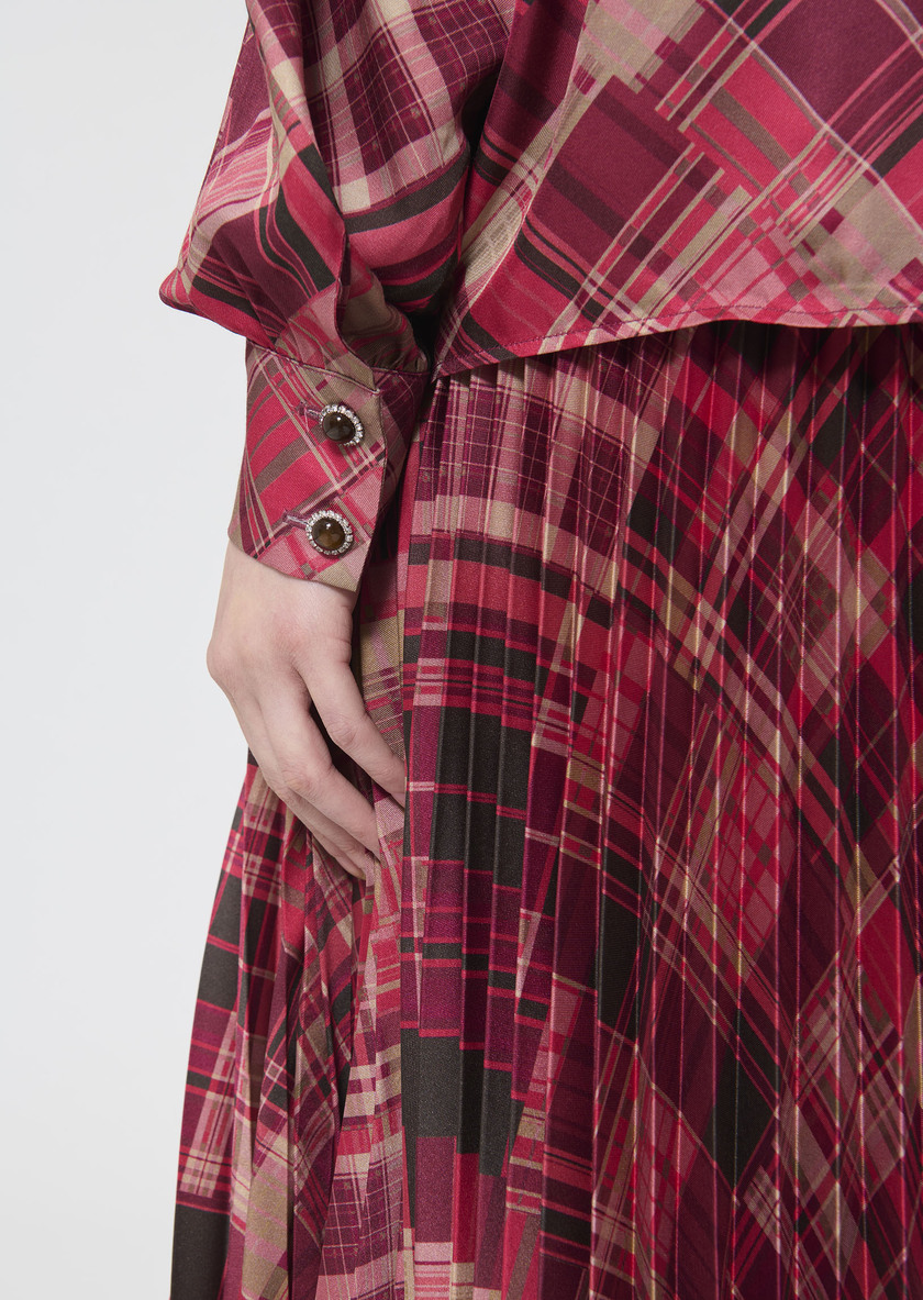 Candya shirt pink plaid print Raspberry TARA JARMON US