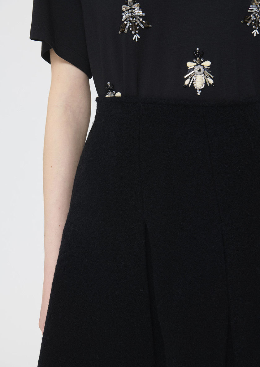 Jello Skirt black bouclé knit Black TARA JARMON US
