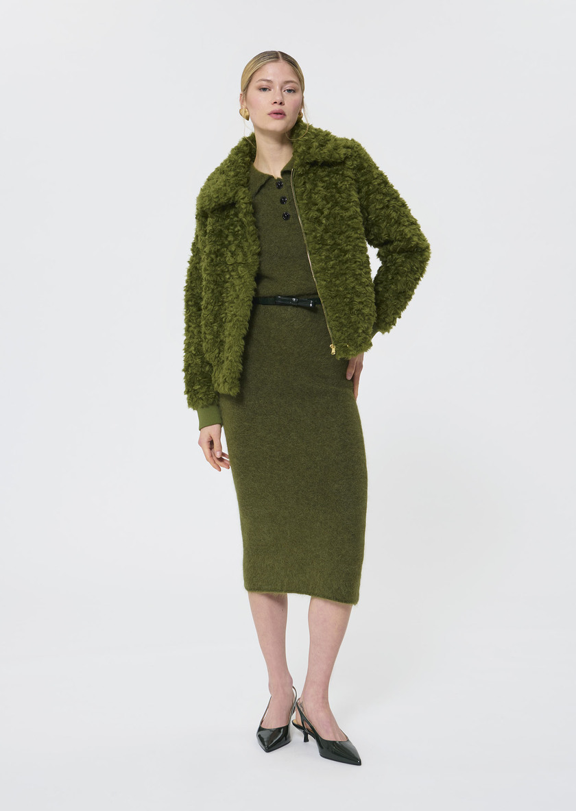 Janna skirt green brushed alpaca Green TARA JARMON US