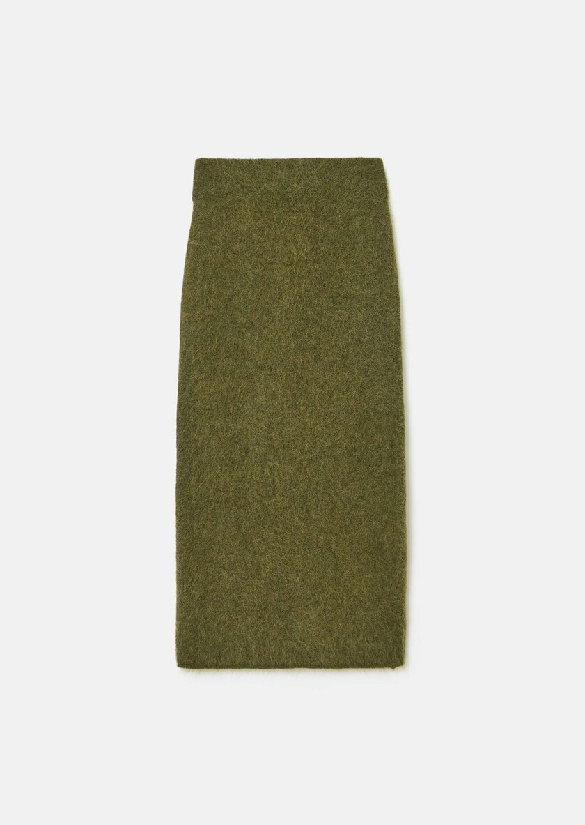 Janna skirt green brushed alpaca Green TARA JARMON US