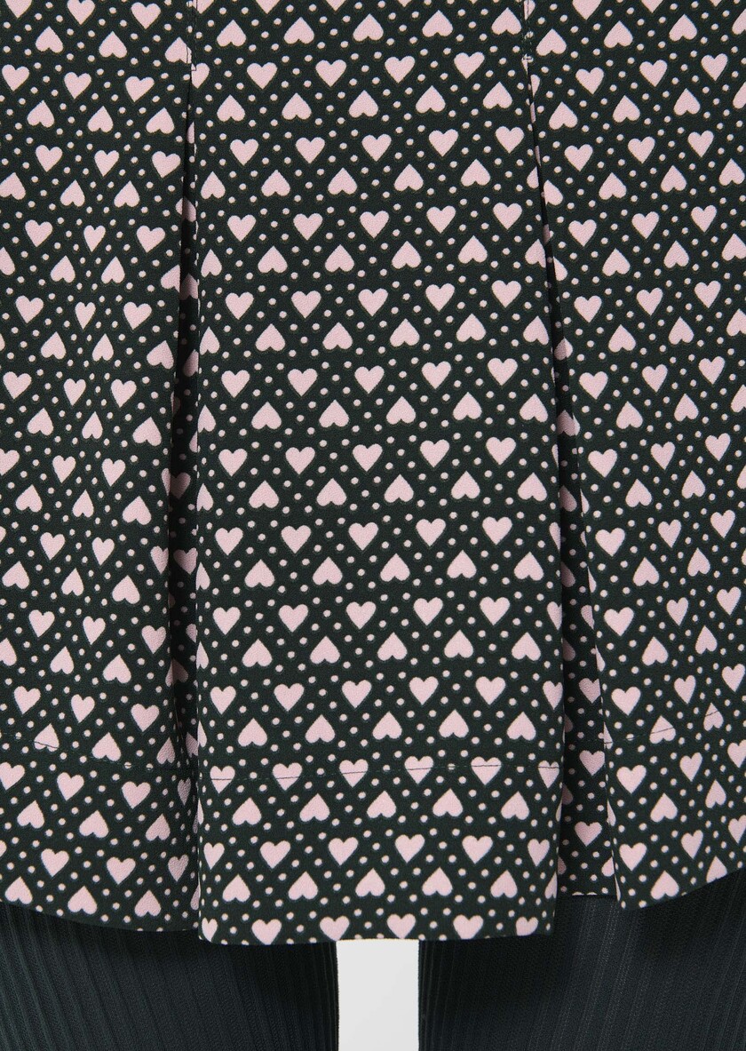 Justine Skirt green with small heart print Vert anglais TARA JARMON US