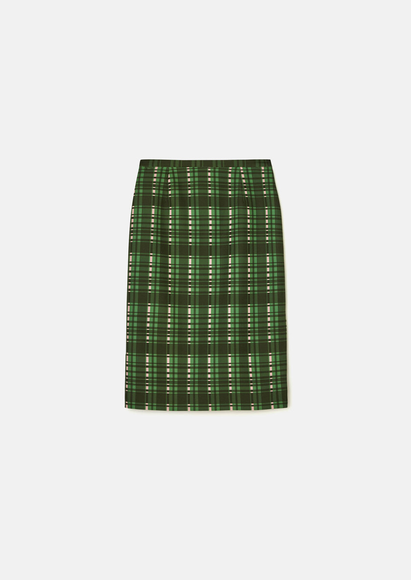 Jaden skirt green with a tartan check Cactus TARA JARMON US