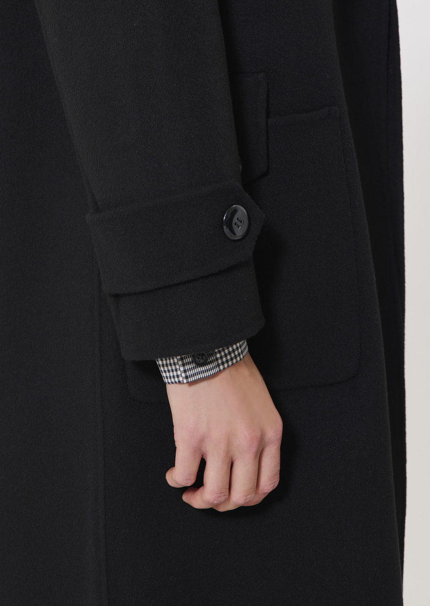 Maeline coat black double-sided wool Black TARA JARMON US