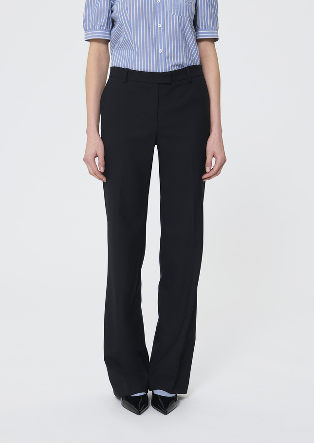 Poupee Pants midnight blue in cold wool Night TARA JARMON US