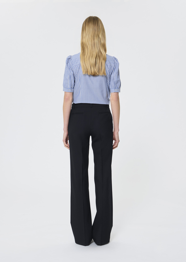 Poupee Pants midnight blue in cold wool Night TARA JARMON US
