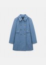 Marceau coat sky blue woolen cloth Horizon TARA JARMON US