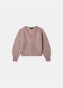 Paz sweater pale pink wool and alpaca Almond, Black, Blush, Horizon, Lemon yellow, Night, Off-white, Old pink TARA JARMON US