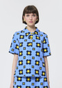 Tania top Sky blue floral print Horizon TARA JARMON US