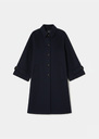 Mahe Coat midnight blue double-faced wool Night TARA JARMON US