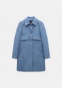 Marley Coat sky blue woolen cloth Horizon TARA JARMON US