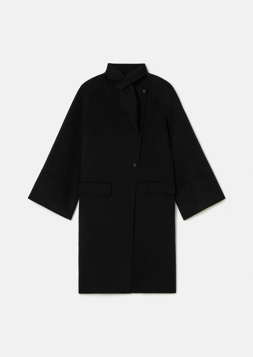 Mocca Coat black double-sided wool Black TARA JARMON US