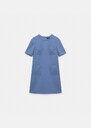 Renata dress blue double canvas Horizon TARA JARMON US