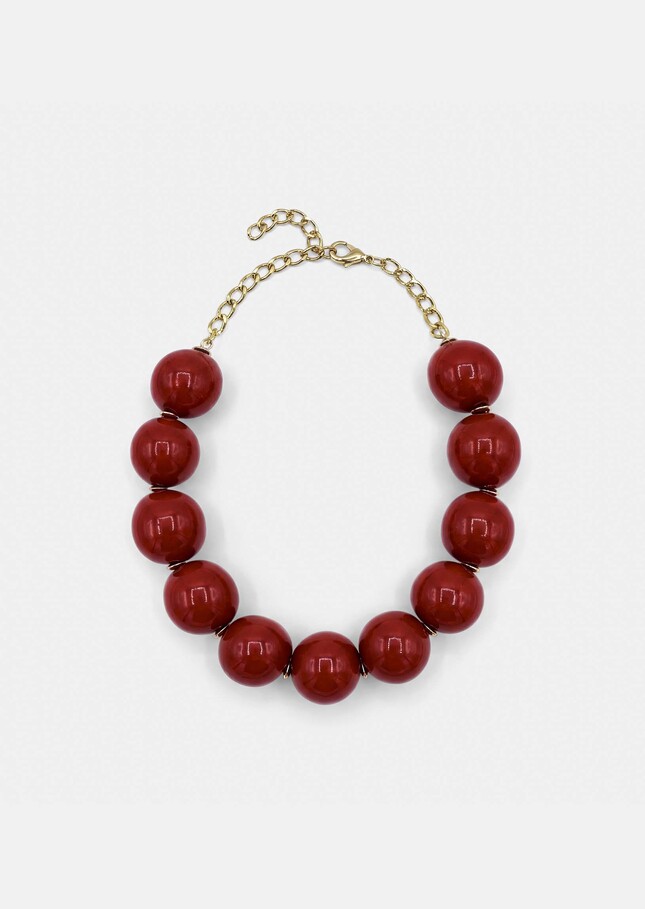 Bellissima Necklace red with large pearls Cerise TARA JARMON US