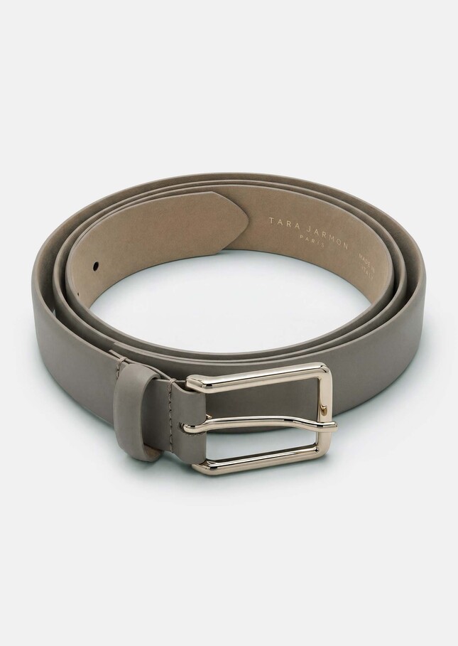 Louise Belt ecru smooth leather Craie TARA JARMON US