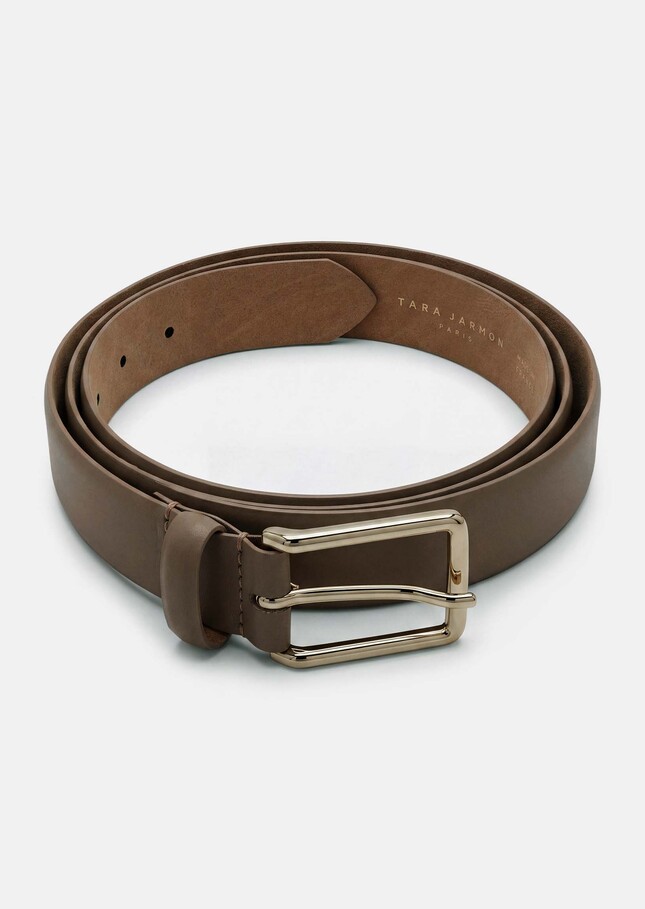 Louise Belt beige smooth leather Miel TARA JARMON US