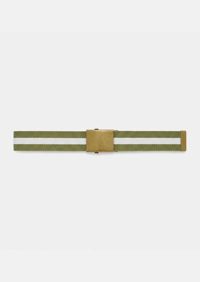 Lucas Belt green with stripes Pomme TARA JARMON US
