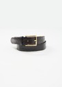 Léa Belt brown crocodile-embossed leather Chocolate TARA JARMON US