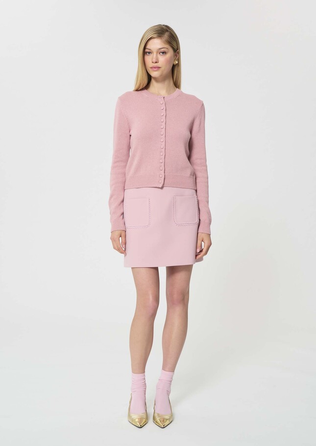 Gaia Vest pale pink cotton Blush TARA JARMON US