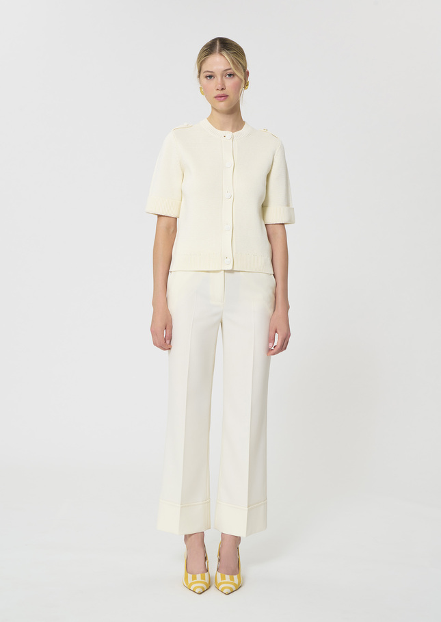 Gisèle Vest ecru cotton Off-white TARA JARMON US