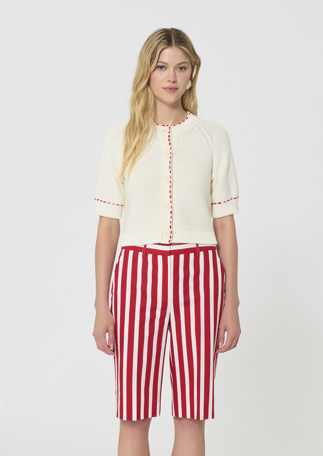 Gracy Vest ecru cotton Off-white TARA JARMON US
