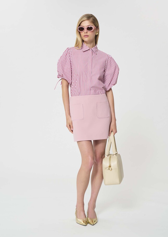 Jadis Skirt pale pink double canvas Blush TARA JARMON US