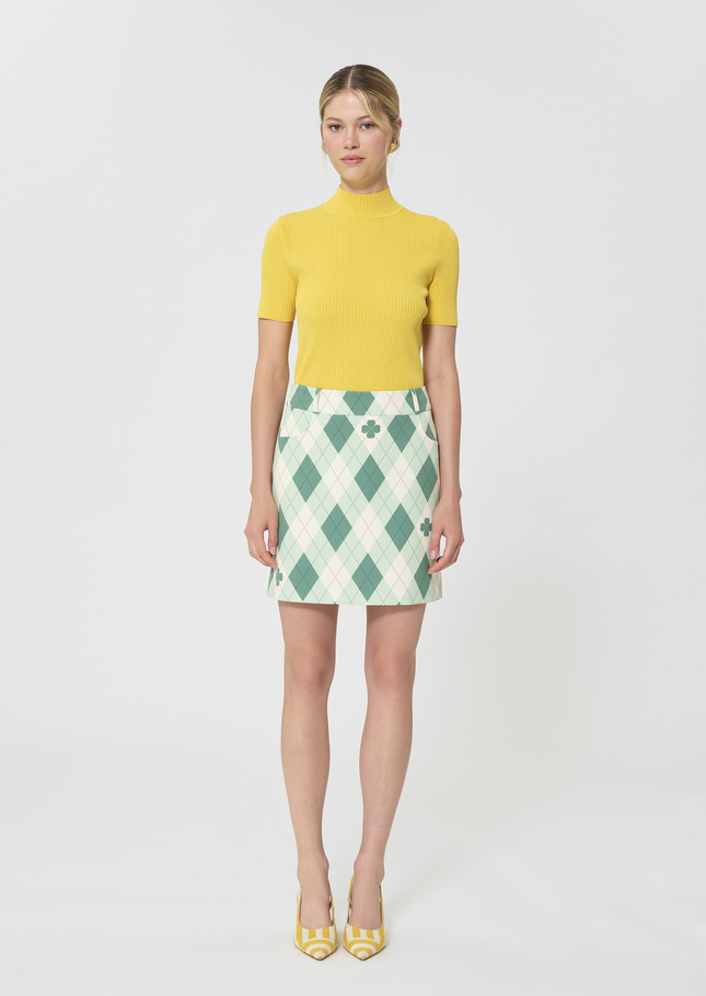 Janice Skirt ecru with patterns Jade TARA JARMON US