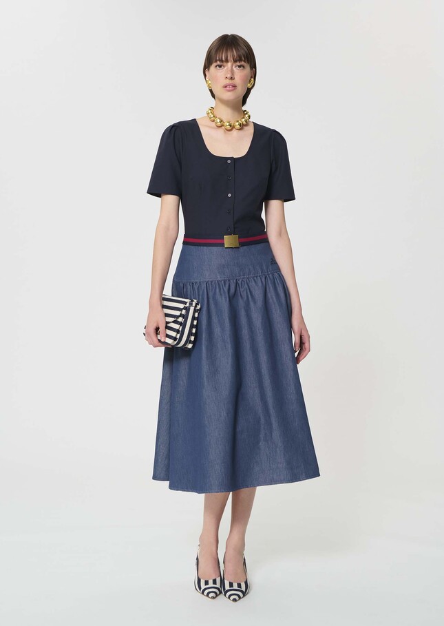 Jude Skirt light blue denim Denim TARA JARMON US
