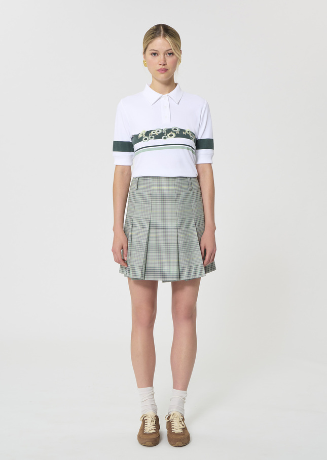 James Skirt Dark green Prince of Wales check Vert anglais TARA JARMON US