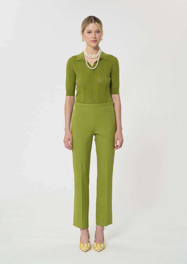 Paulin Trousers green double canvas Pomme TARA JARMON US