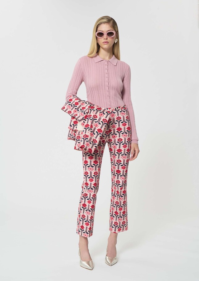 Paco sweater pale pink silky cotton Blush TARA JARMON US