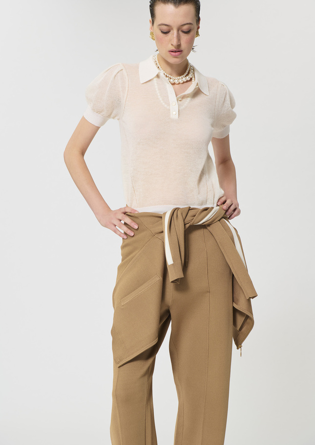 Poppie Sweater ecru in extra fine mohair Off-white TARA JARMON US
