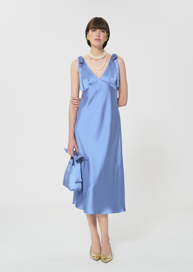 Romance Dress sky blue satin Horizon TARA JARMON US